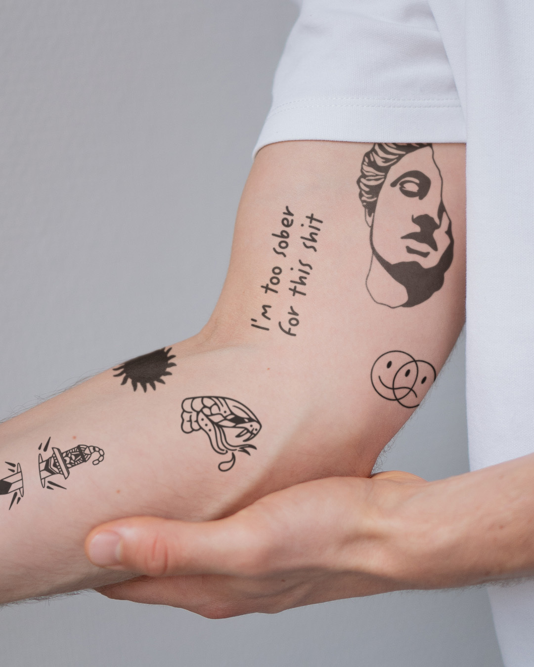 patchwork tattoo męski