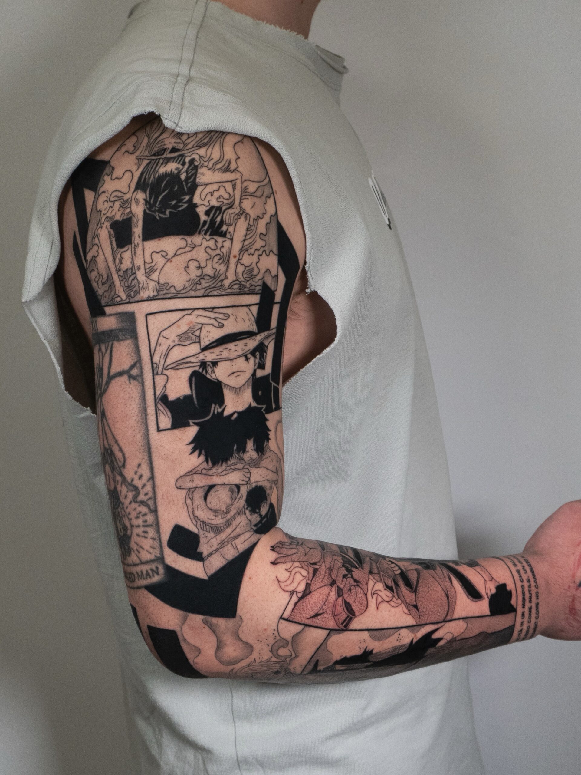 anime tattoo sleeve